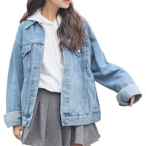 Insight Denim oversized boyfriend jacket